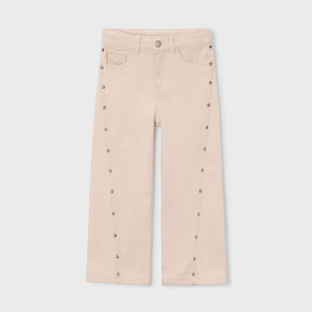 Star Detail Wide-Leg Pants
