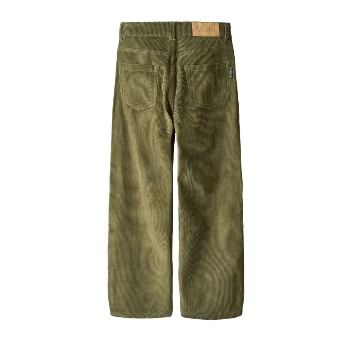 Olive Green Wide-Leg Corduroy Trousers - Image 2