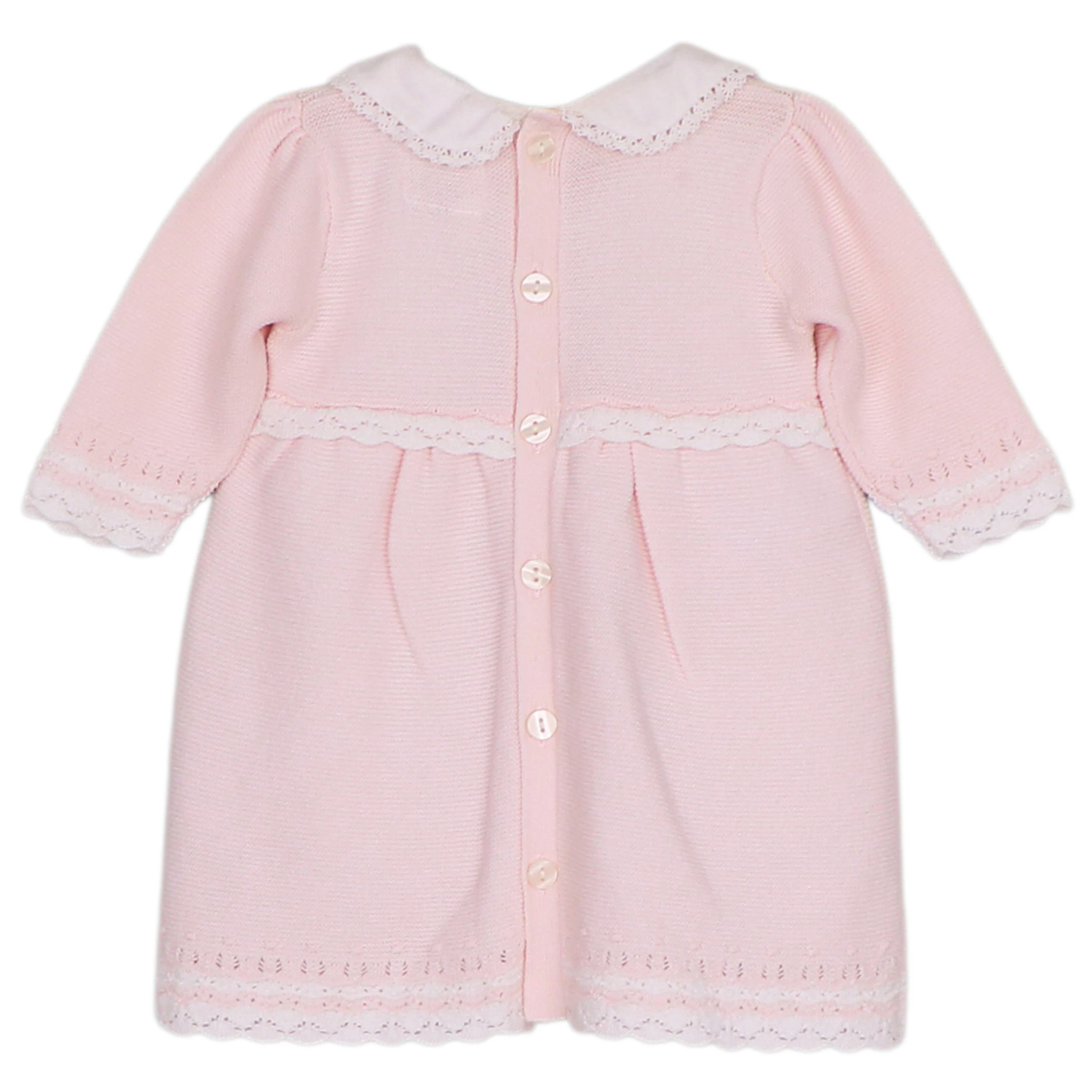 Millie Girls Pink Knit Dress & Tights - Image 2