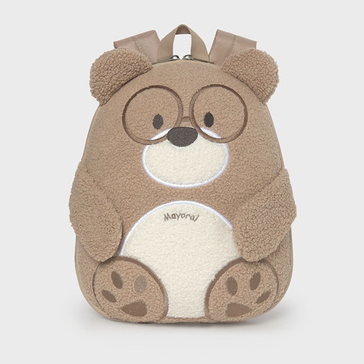 Cute Teddy Fleece Bear Backpack with Glasses