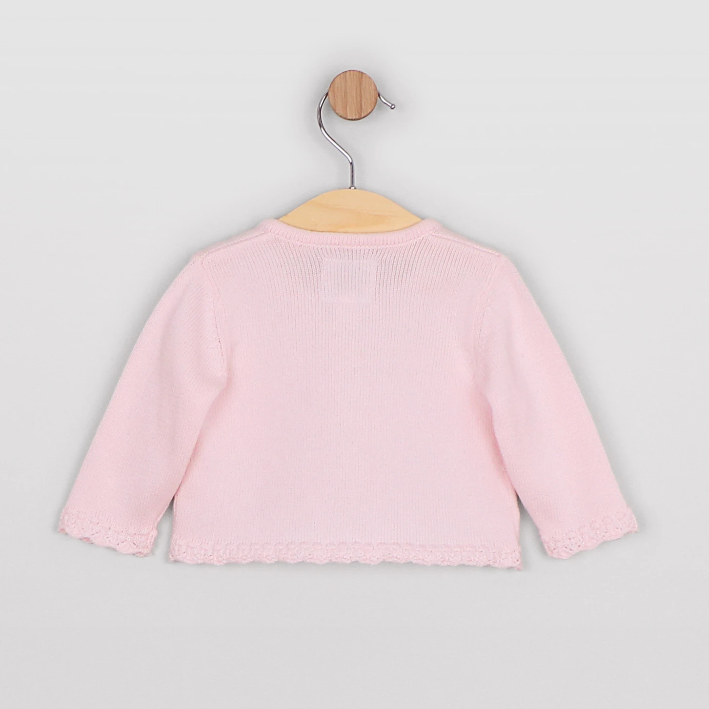 Margot Girls Pink Knit Baby Cardigan - Image 2