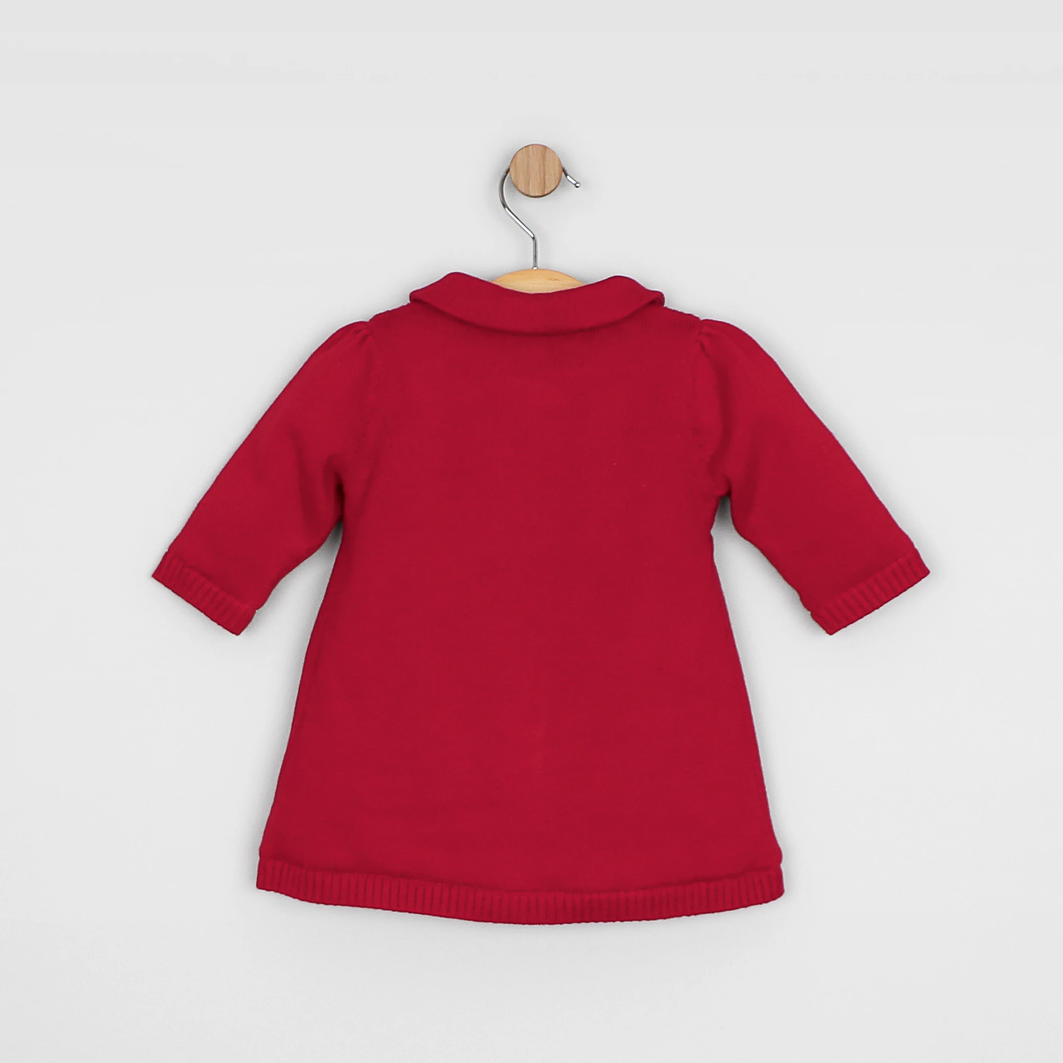 Melinda Girls Red Knitted Coat - Image 2