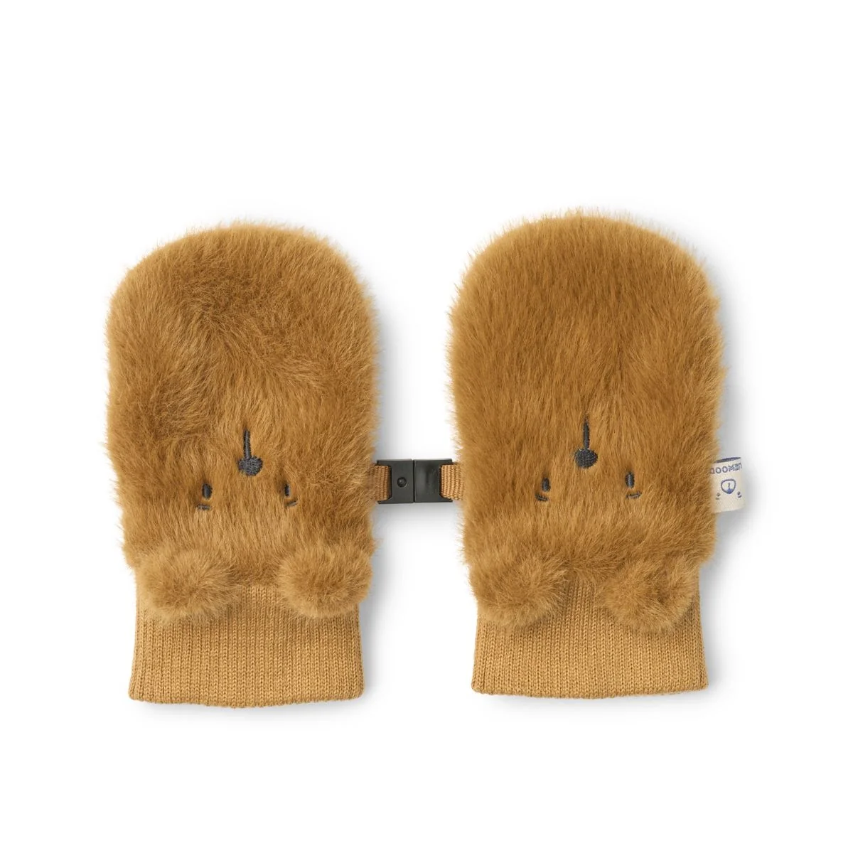 Golden caramel Plush Bear Mittens