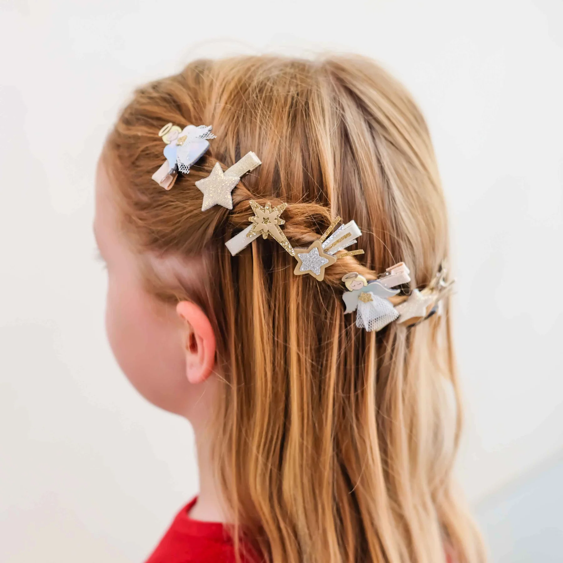 Sparkle angel salon hair clips - Image 2
