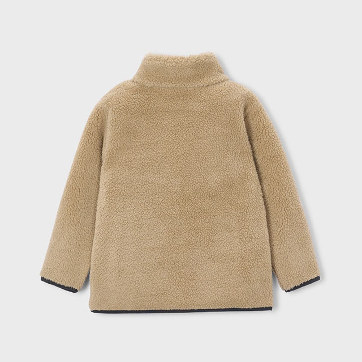 Teddy Fleece High-Neck Jacket with Contrast Trim - Image 2