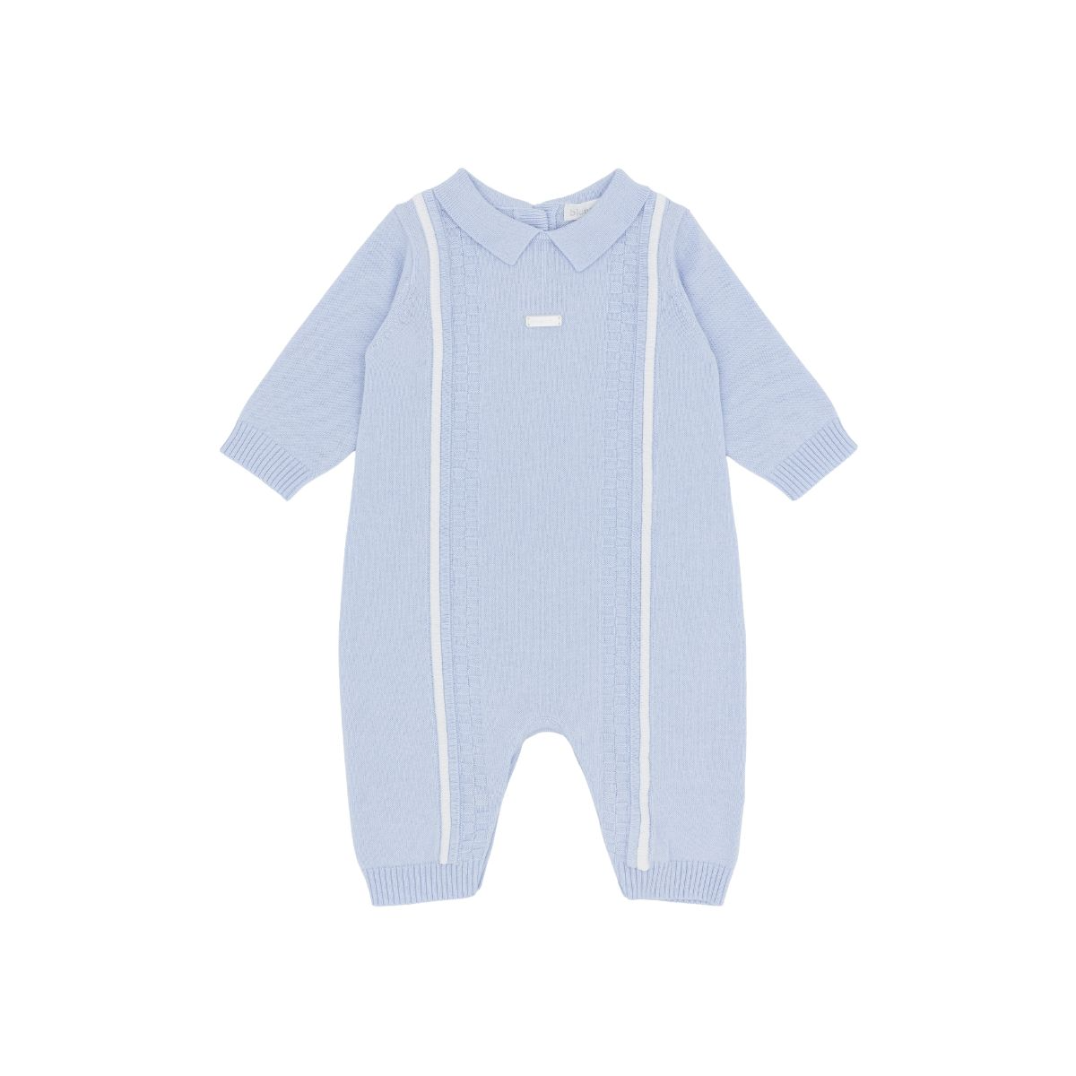 Boys Blue Knitted Romper