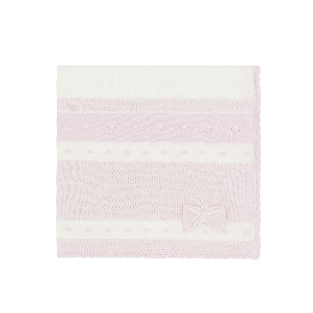 Girls Pink Knitted Blanket
