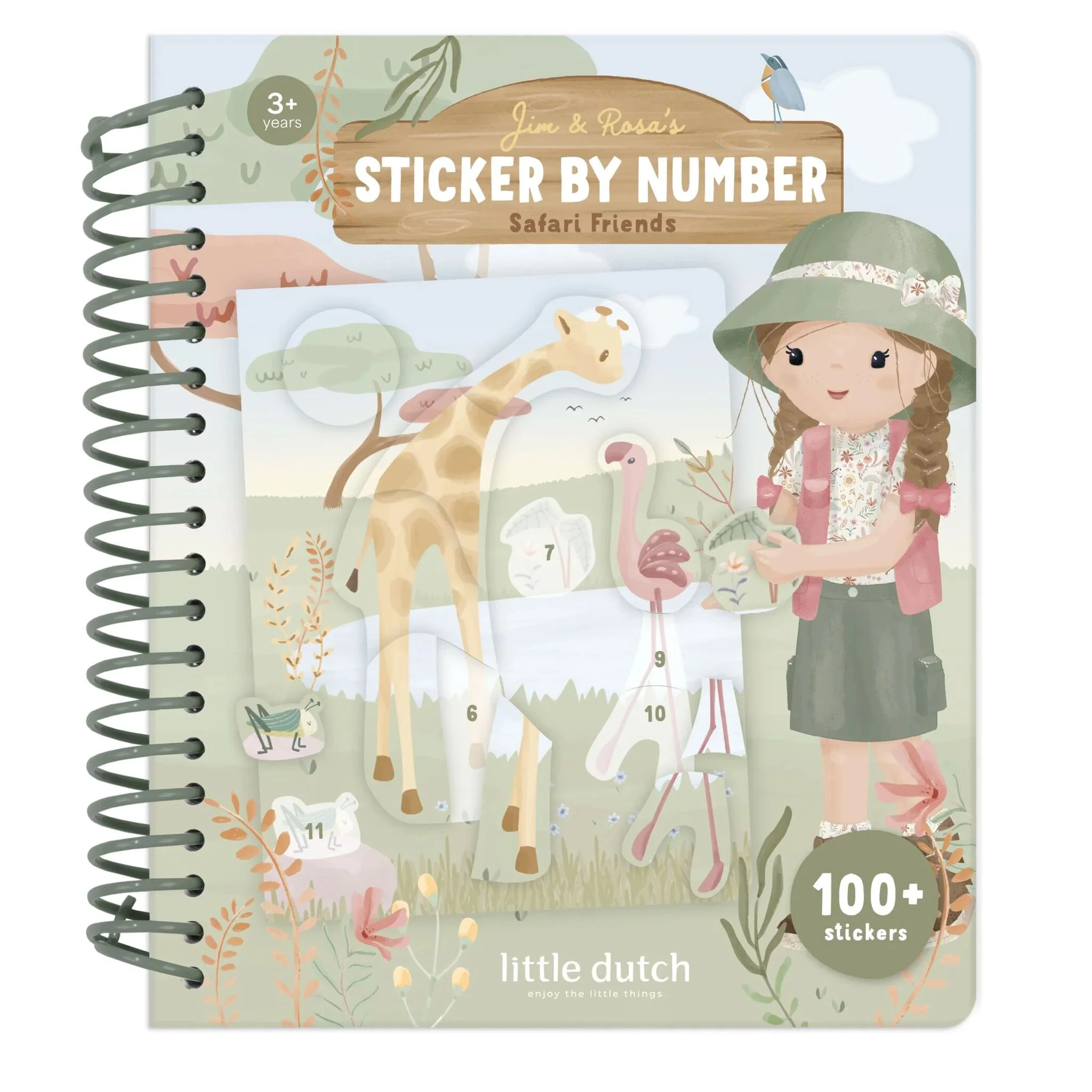 Safari Friends Sticker book by numbers - Rosa