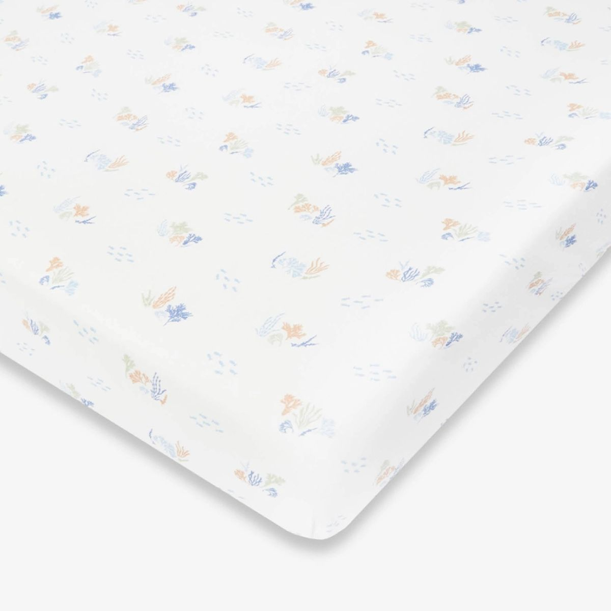 Organic Cotbed Fitted Sheet - Coastline