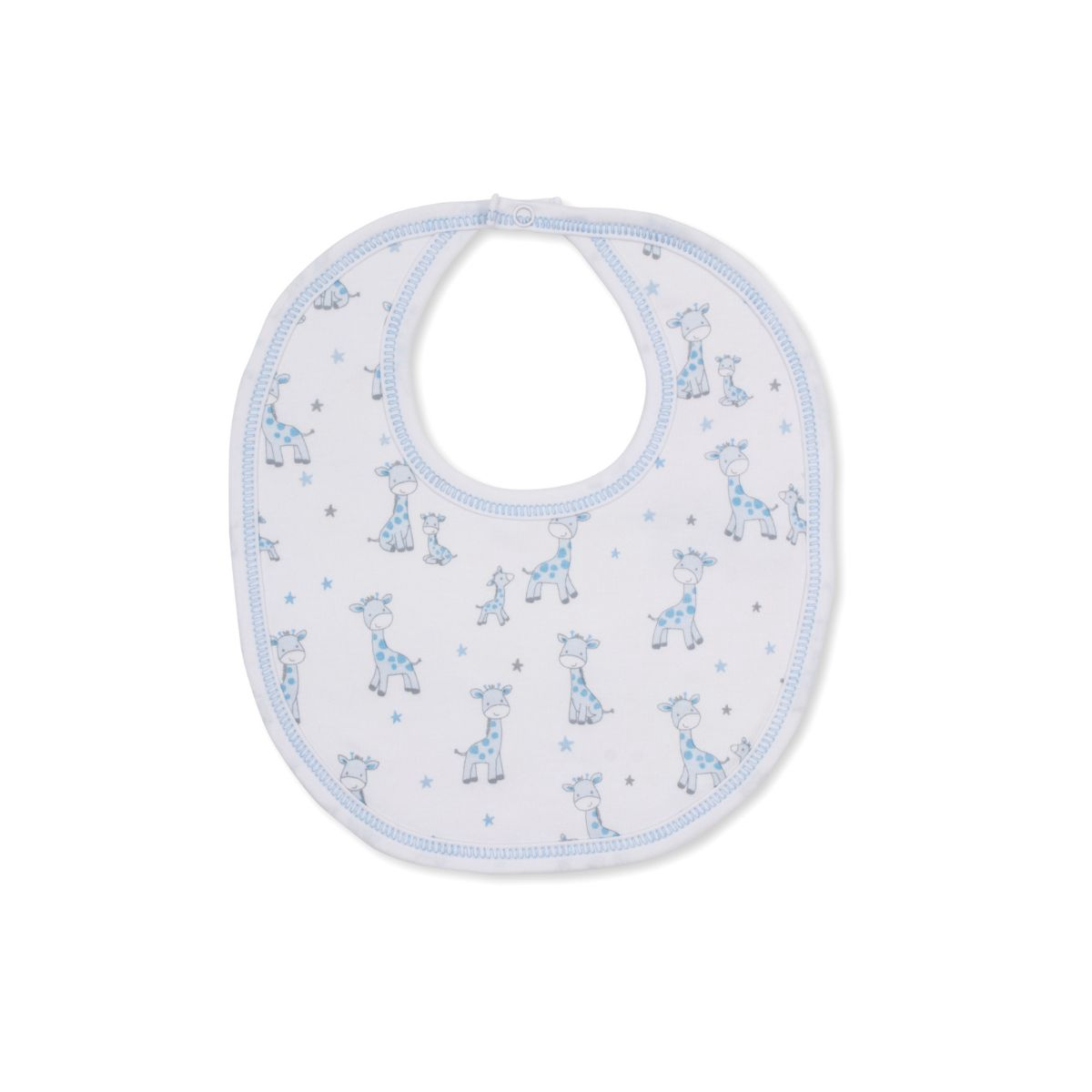 Just Giraffes Blue Bib