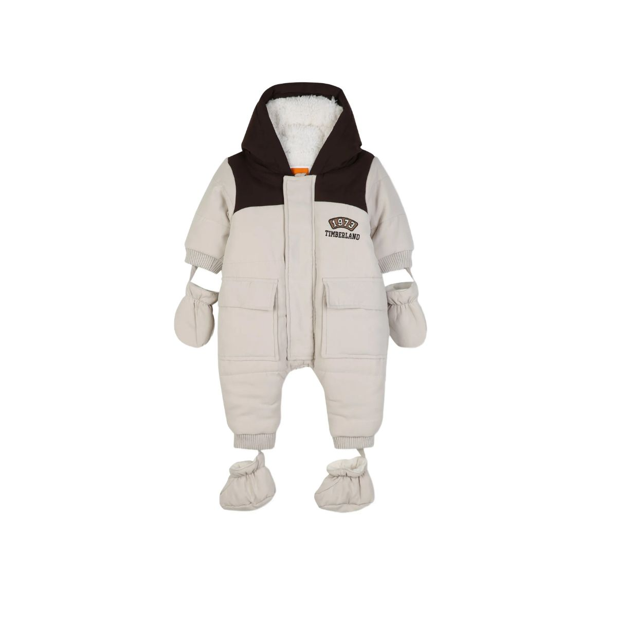 Colour-Block Hooded Snowsuit