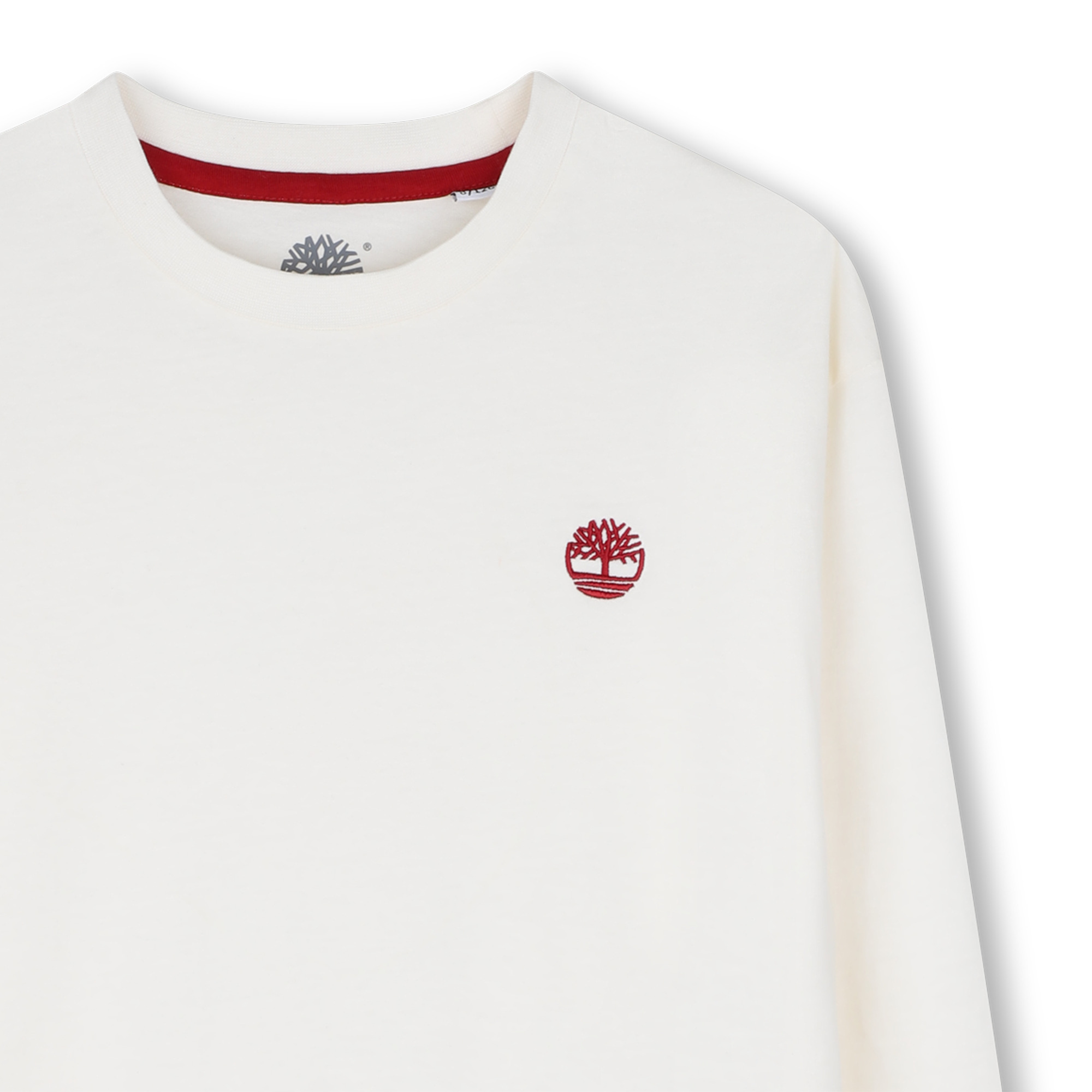 Organic Cotton Long Sleeve T-Shirt - Ivory Brown - Image 3