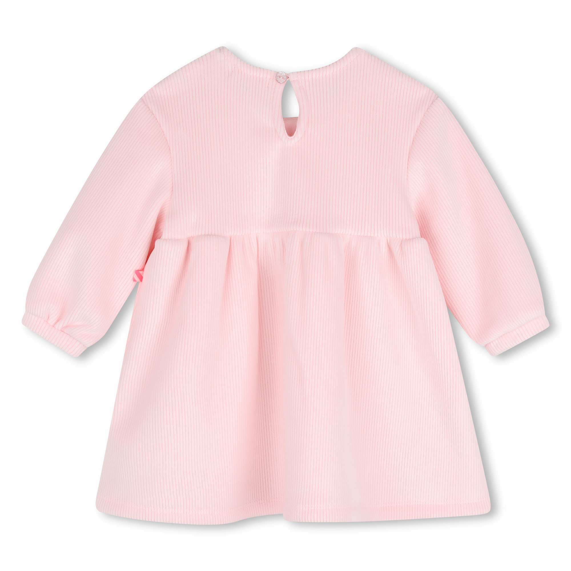 Pink Corduroy Dress with Statement Bow Collar - Image 2