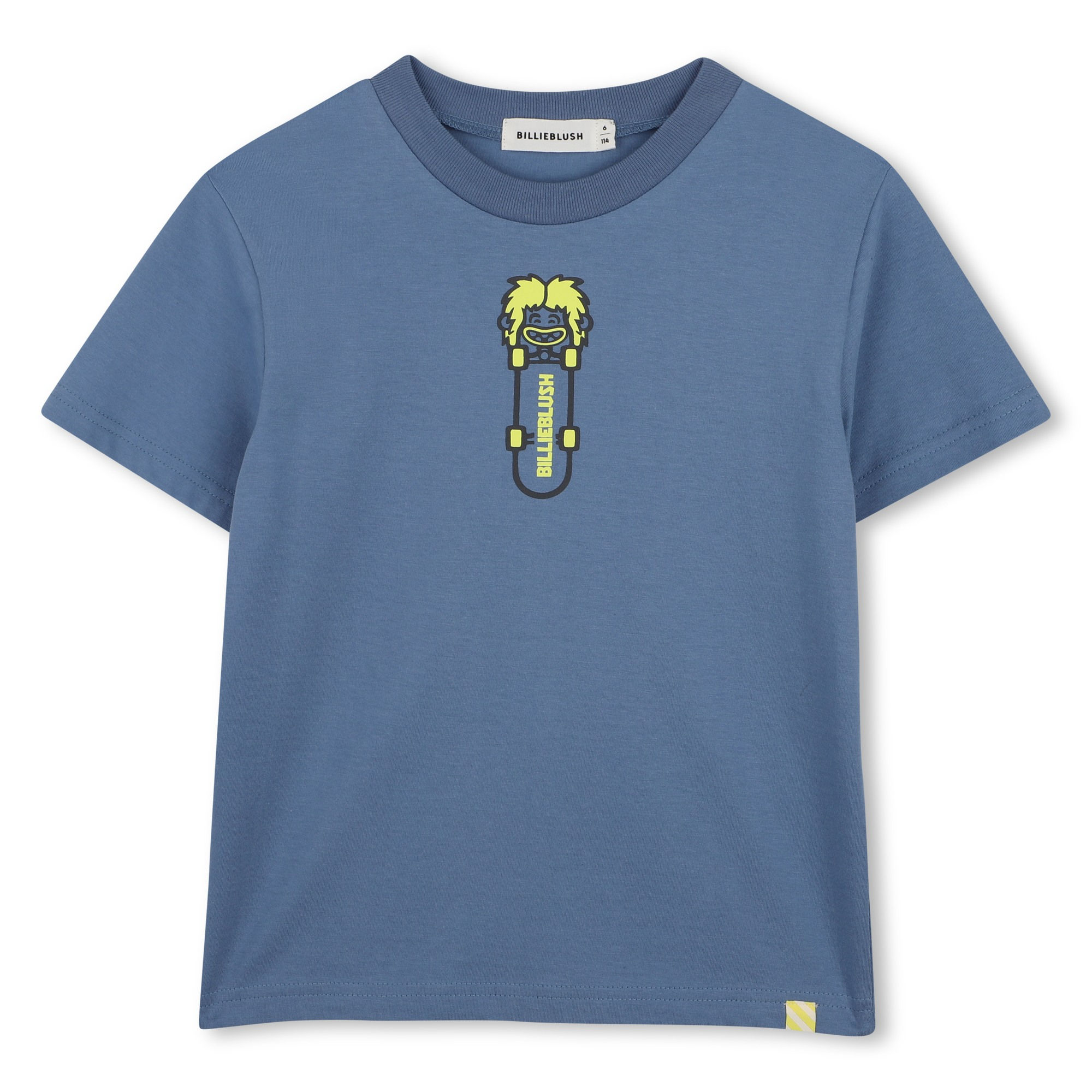 Blue Skateboard Monster Graphic T-Shirt