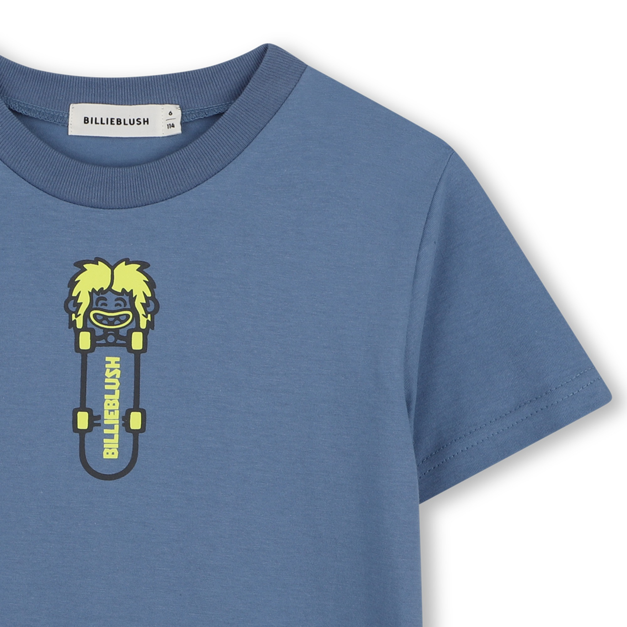 Blue Skateboard Monster Graphic T-Shirt - Image 3
