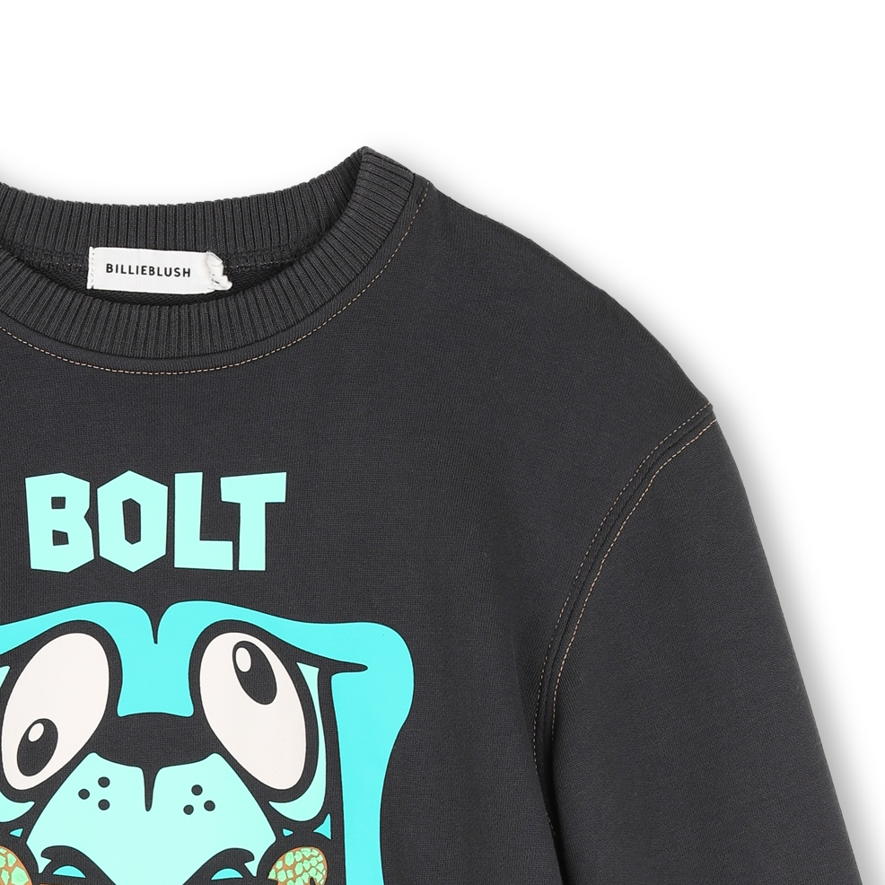 Dark Grey 'Bolt' Dog Graphic Sweatshirt - Image 3