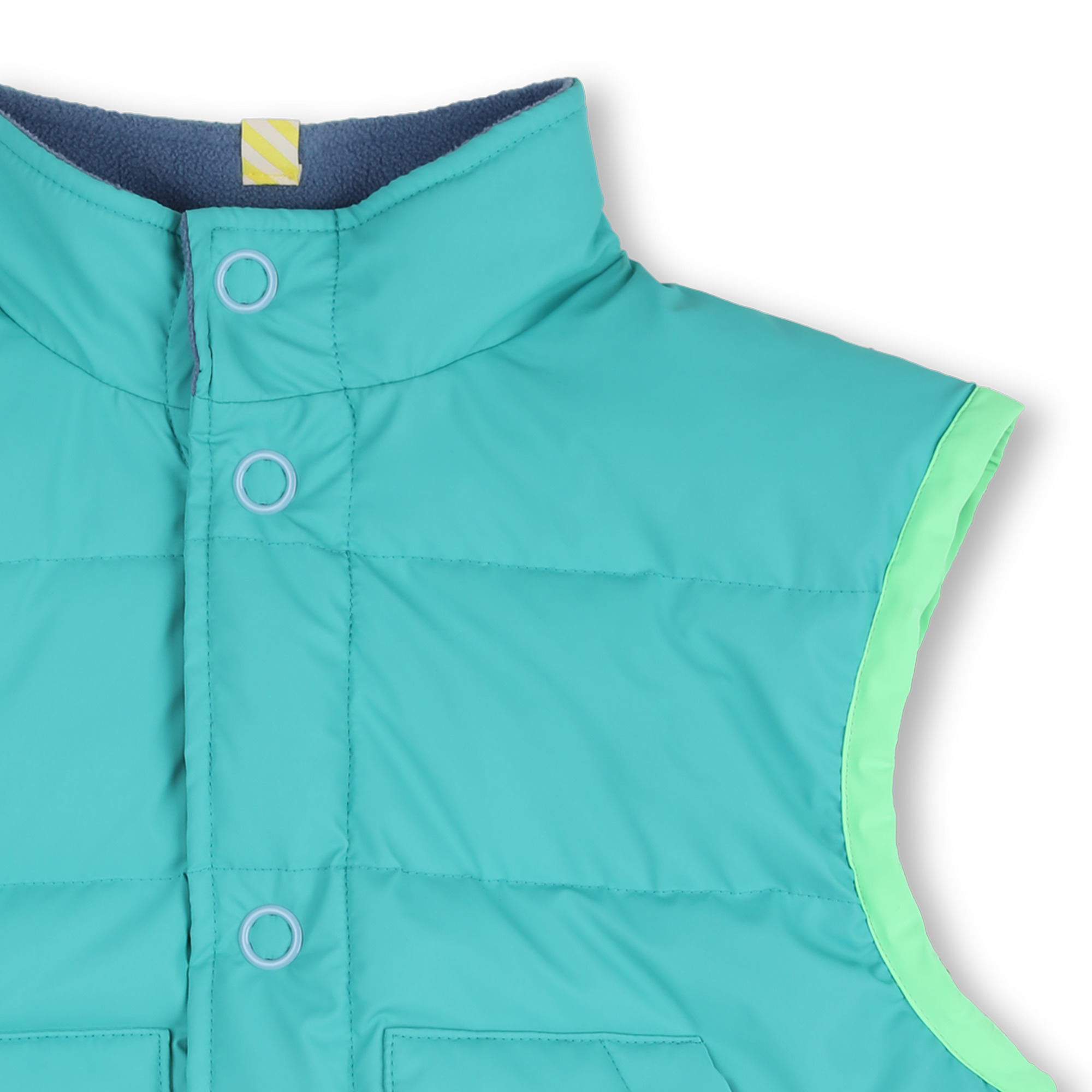 Turquoise Padded Sleeveless Gilet Vest - Image 3