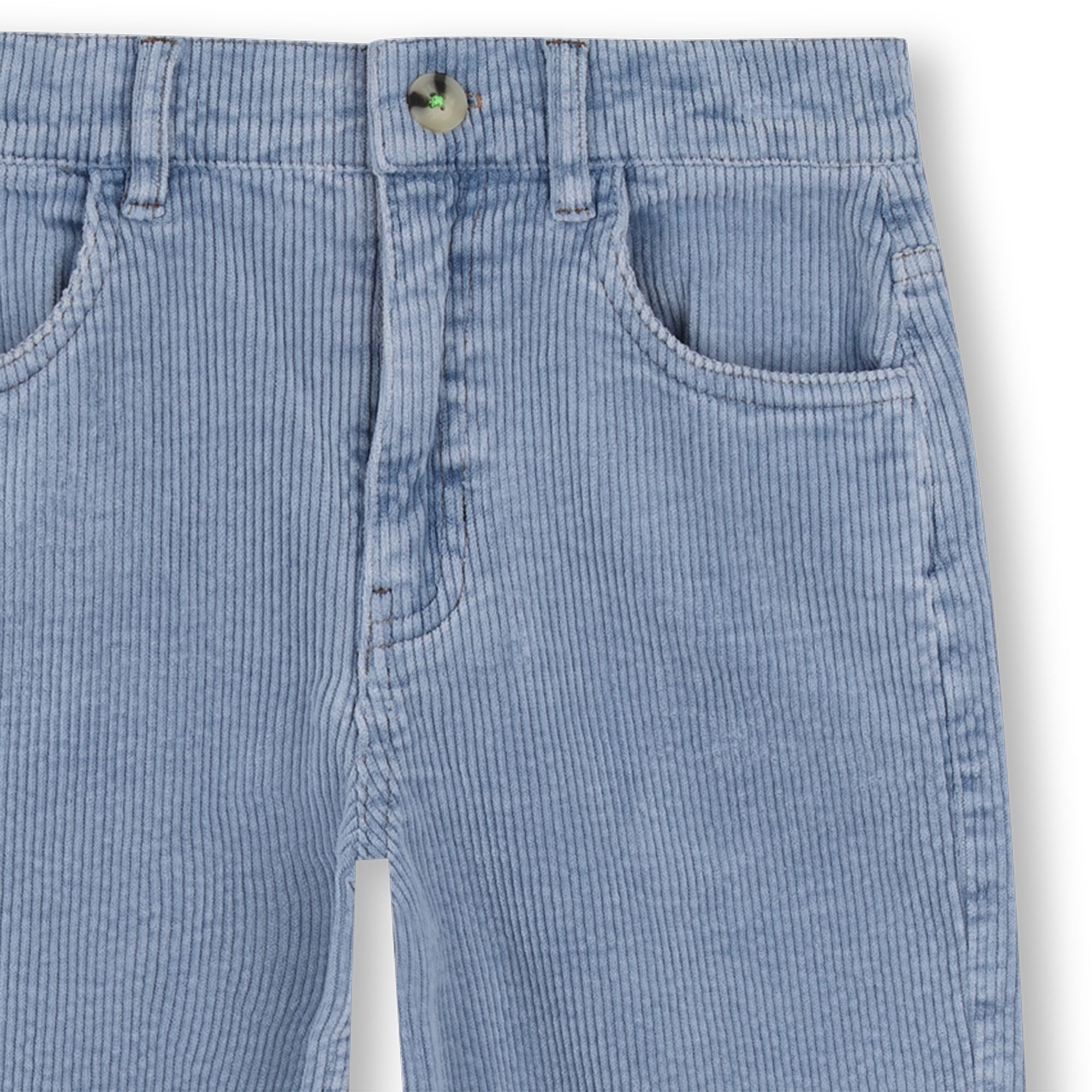 Light Blue Corduroy Straight Leg Pants - Image 3