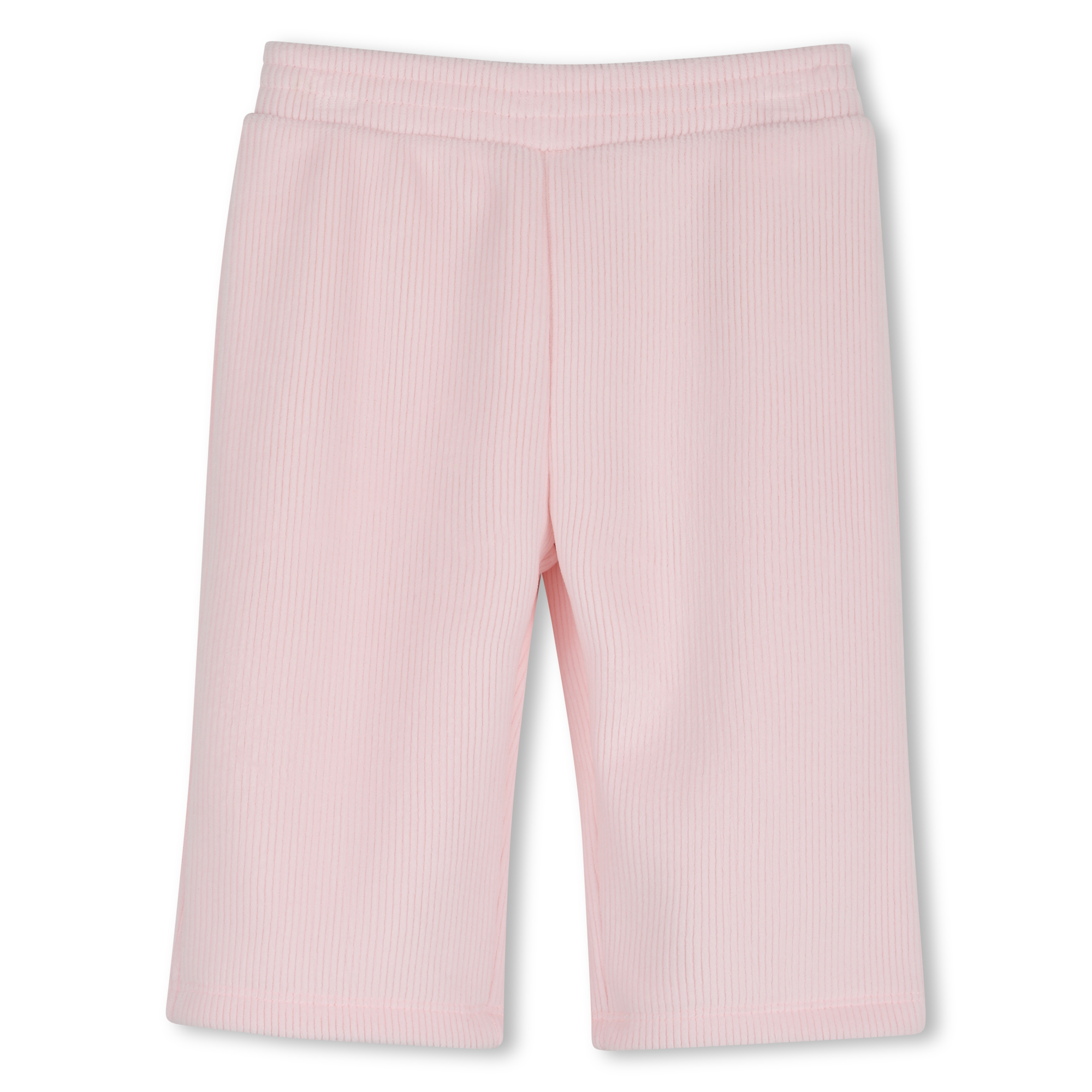 Baby Pink Ribbed Velour Top and Trousers Set - Image 4