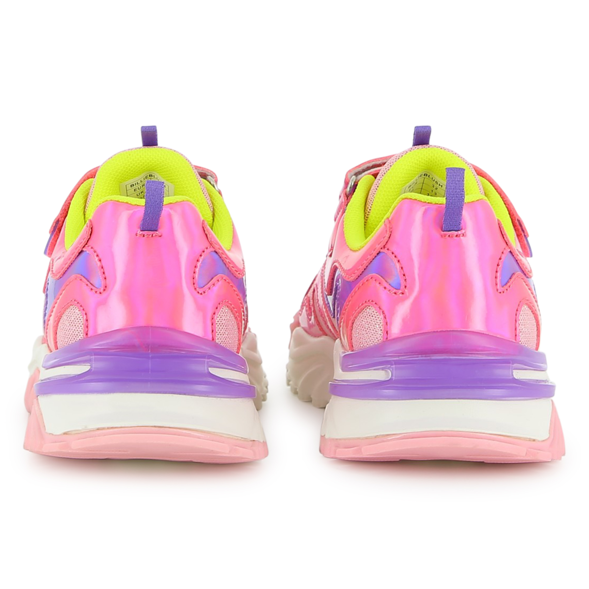 Girls Pink & Purple Metallic Chunky Trainers - Image 3