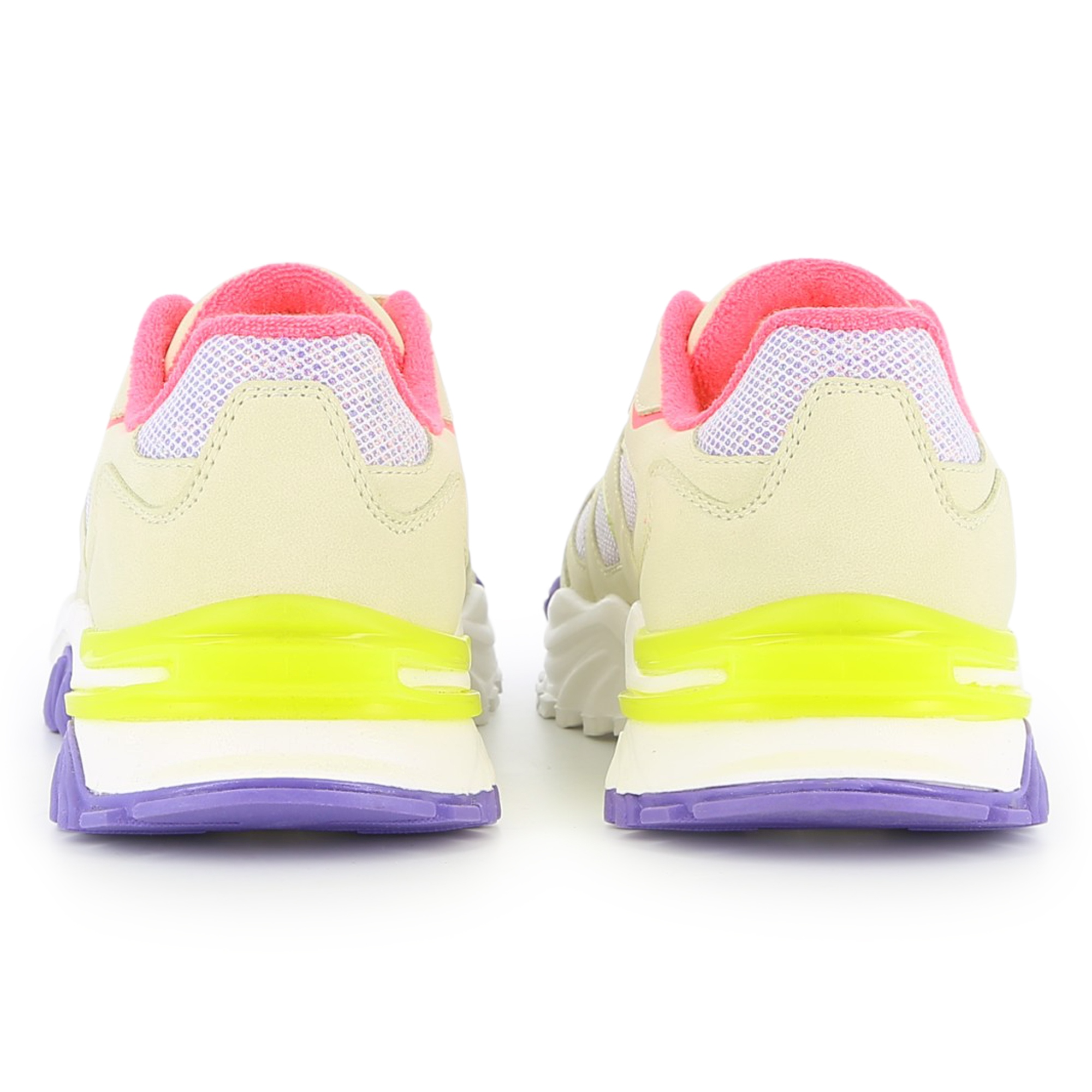 Beige, Pink & Purple Chunky Trainers - Image 3