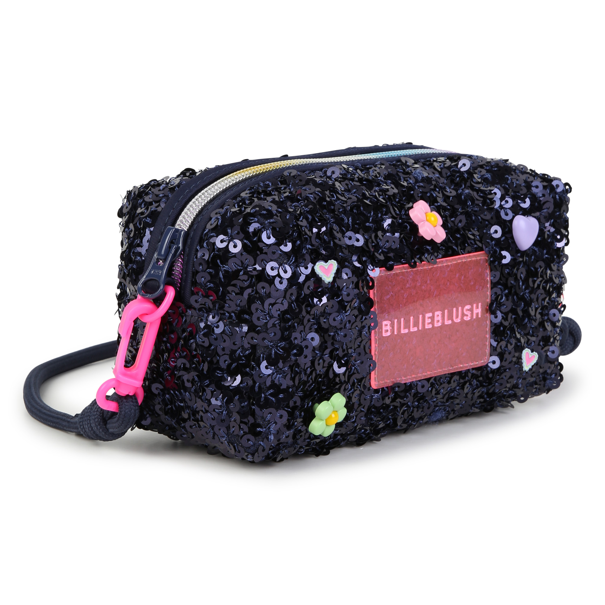 Navy Blue Sequin Charm Crossbody Bag - Image 2
