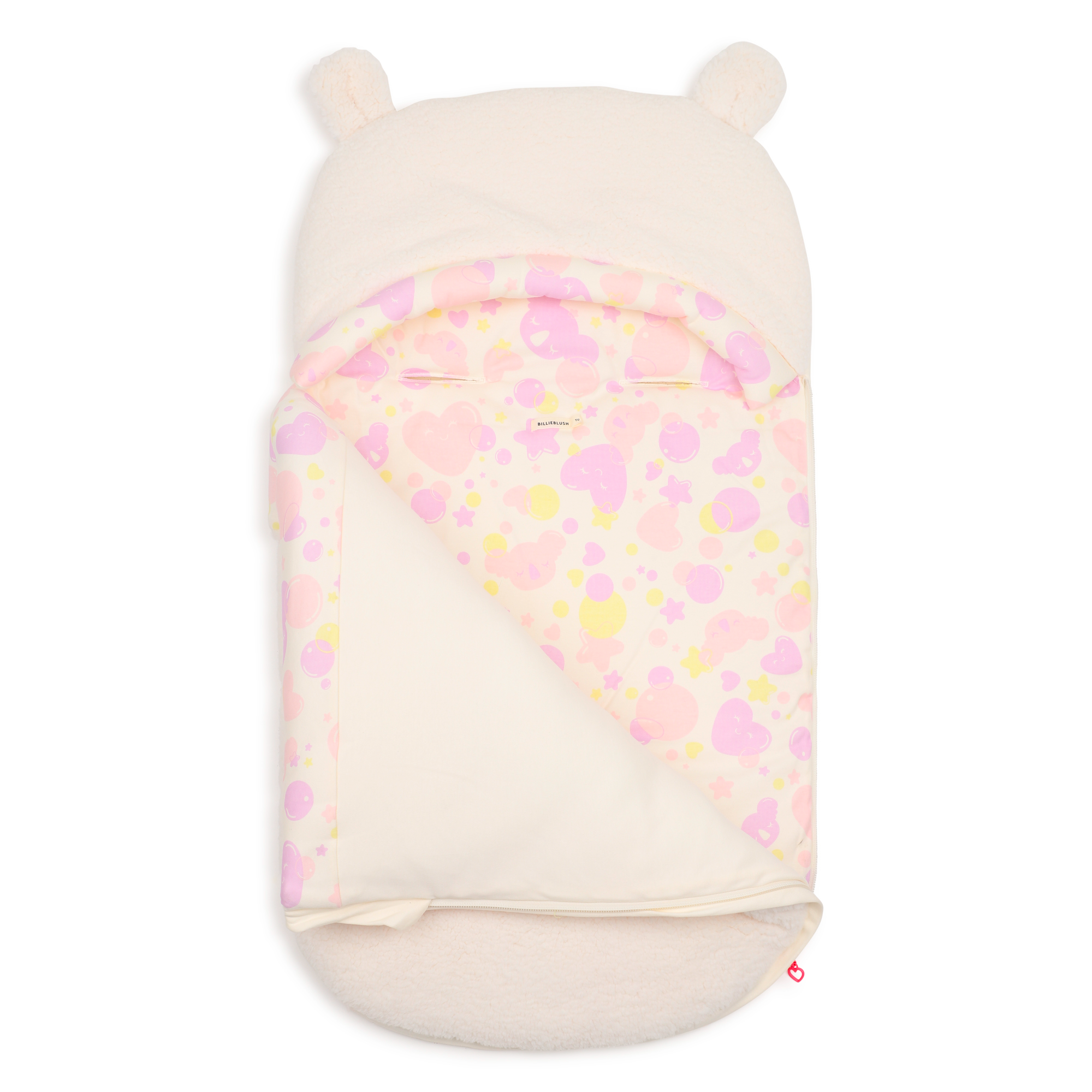 Ivory Faux Fur Bear-Ear Sleeping Bag Nest - Image 3