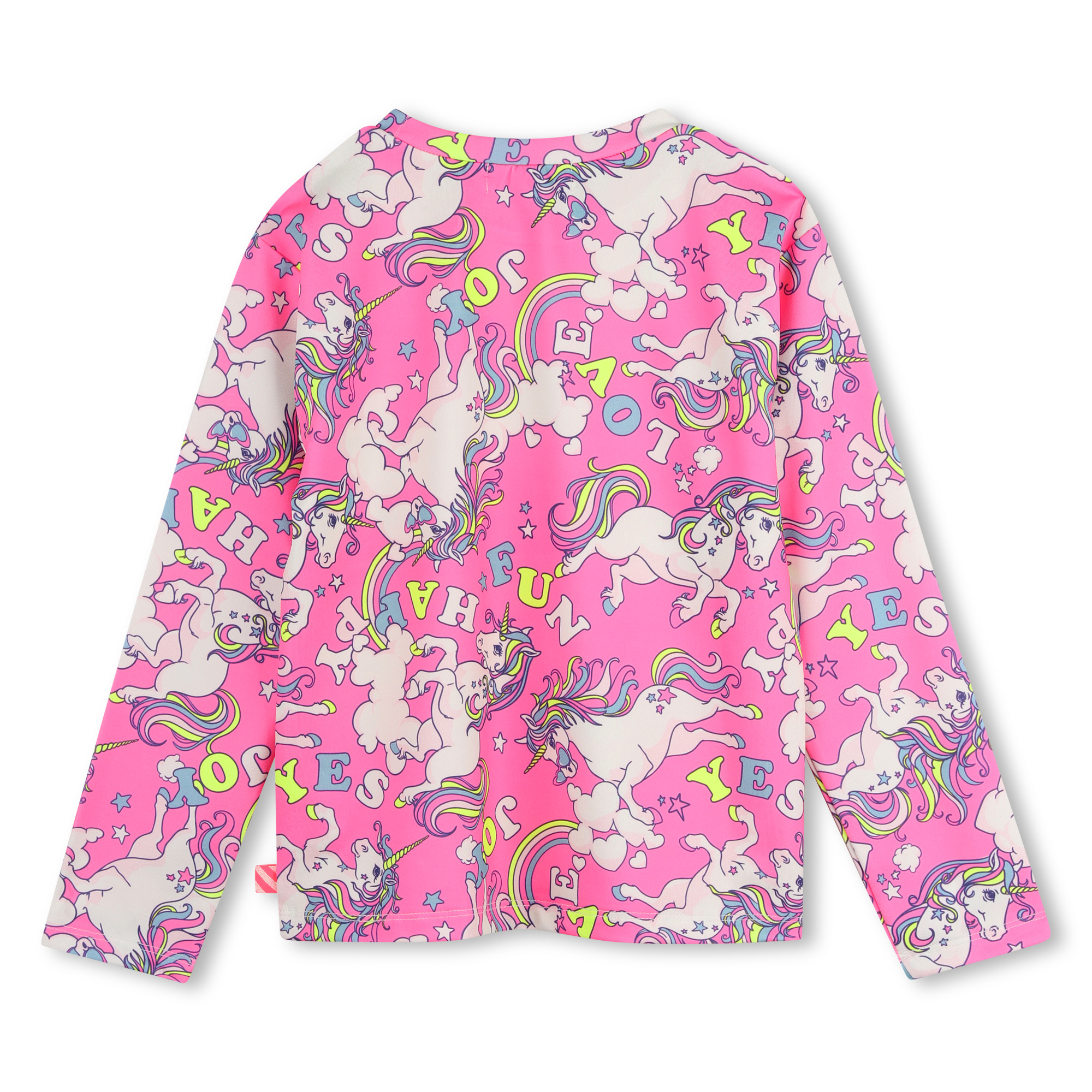 Pink Unicorn & Rainbow Long-Sleeved Top - Image 2