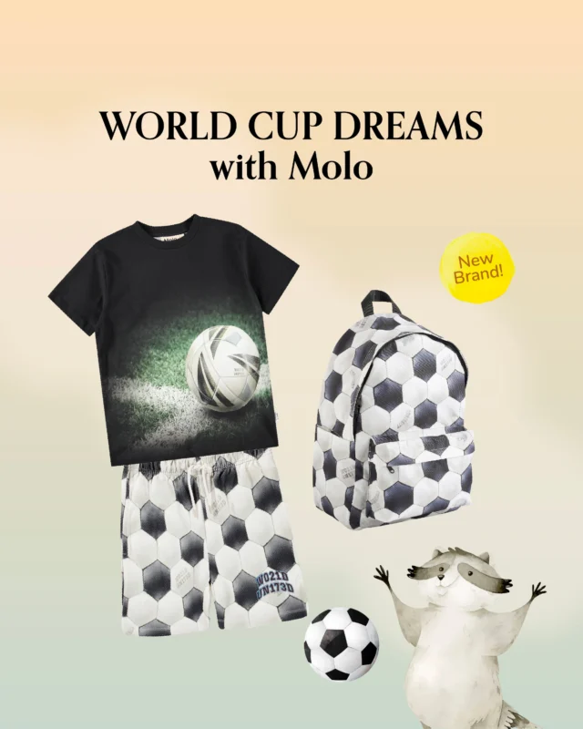 We are thrilled to welcome Molo to the MiSueños Kids family! Arriving just in time for the World Cup, Molo brings urban adventure straight to playtime with bold graphic prints. This stunning football curation is made for little champions with big stadium dreams. Ready to lift the trophy? 🏆⚽

​#MiSuenosKids #MoloKids #WorldCup2026 #BoysStyle #PlaytimeAdventure #Molo #WorldCupFever #ActivePlay